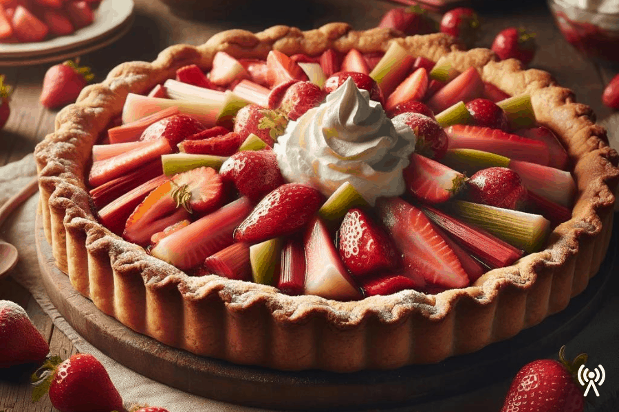 Recept, Tradiční ovocný koláč - jahodovo rebarborový, jahody