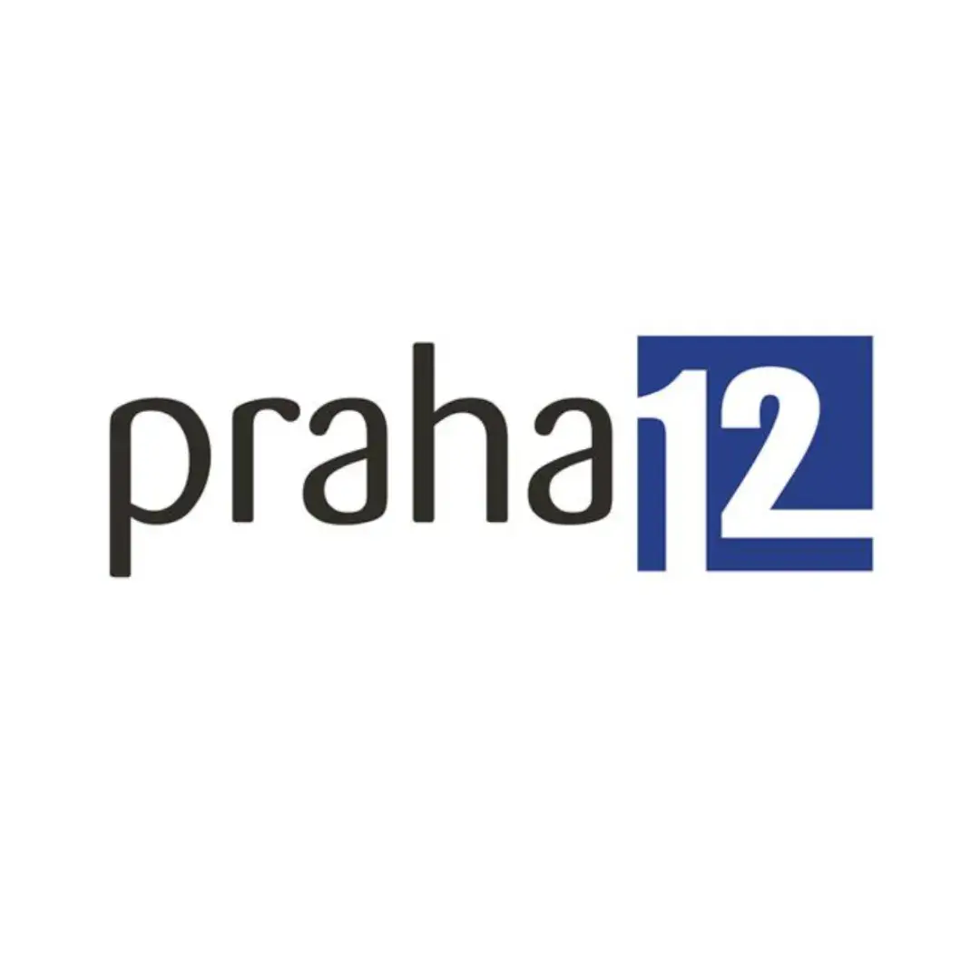 Oficiální logo městské části Praha 12 – moderní design s prvky městské identity.